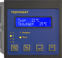 Прибор для регулирования температуры в здании с ЦО по календарному и суточному графику Термодат-35С5 