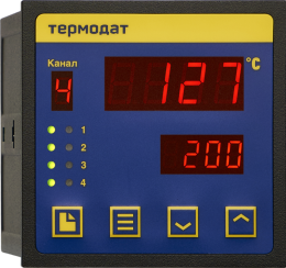 Двух-, трех-, четырехканальный измеритель температуры, регулятор со светодиодной индикацией Термодат-11M6