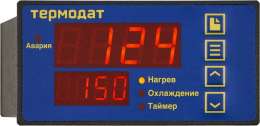 ПИД-регулятор температуры со светодиодными индикаторами Термодат-12К6-D8-Н (снят с производства)