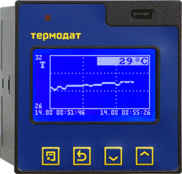 Одноканальный регулятор температуры по программе и электронный самописец Термодат-16Е6/F (снят с производства)