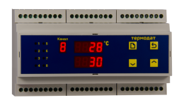 ПИД-регулятор со светодиодными индикаторами Термодат-08К3-9U (снят с производства)